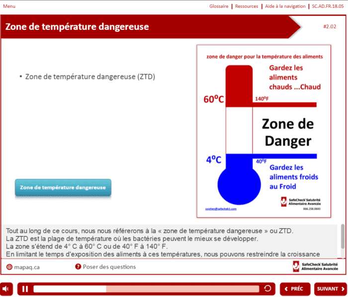 Certification de manipulateur d’aliments – SafeCheck® Avancée – Comprend un examen - Image 17