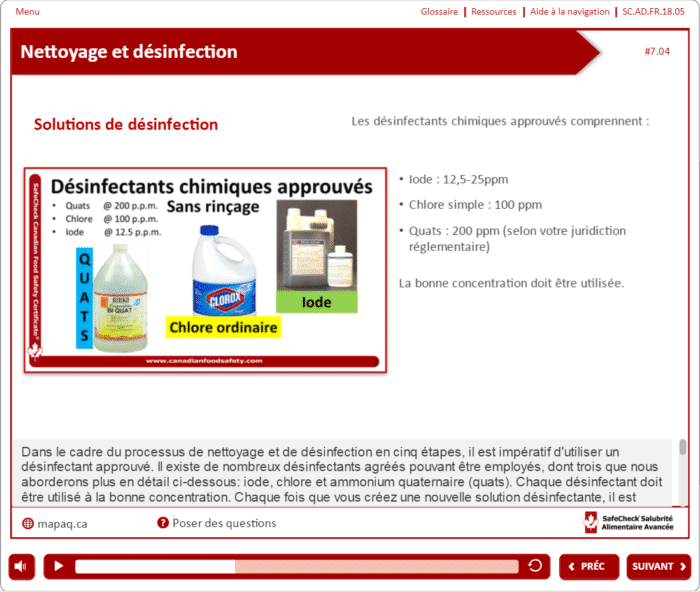 Certification de manipulateur d’aliments – SafeCheck® Avancée – Comprend un examen - Image 22
