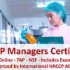 HACCP Manager Course - TAP-NSF
