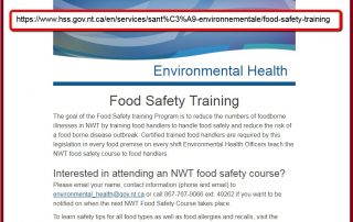 Northwest Territories - Food Safety Course Approval A
