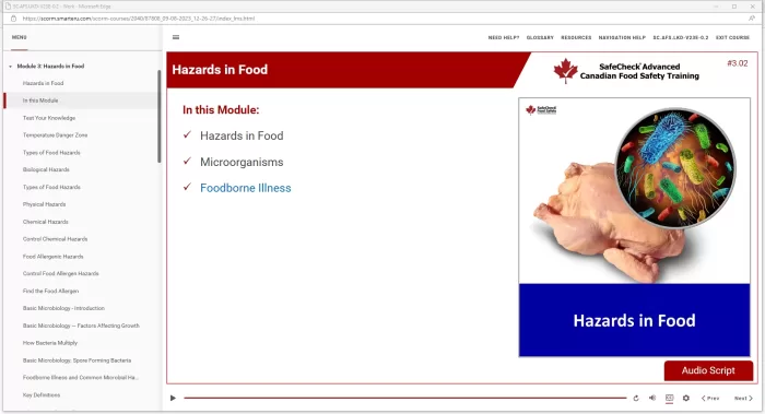 an informational image of hazards in food