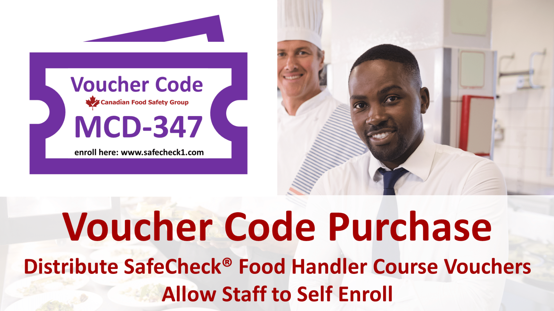 Voucher Codes SafeCheck Canadian Food Safety Course (Advanced)Bulk
