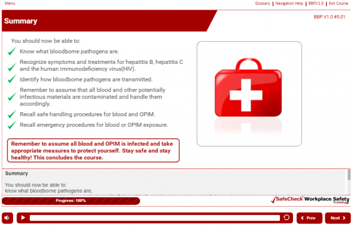 SafeCheck Bloodborne Pathogens Certification - Image 7