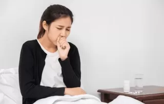 sick person coughing