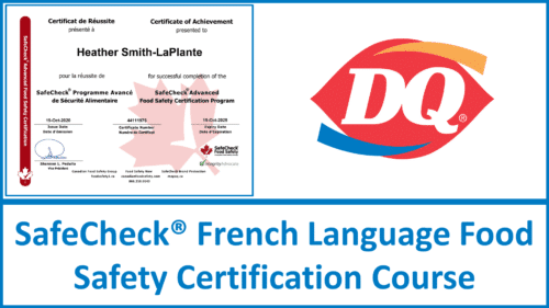 Dairy Queen French Language Food Safety Course - Approved By MAPAQ for Managers