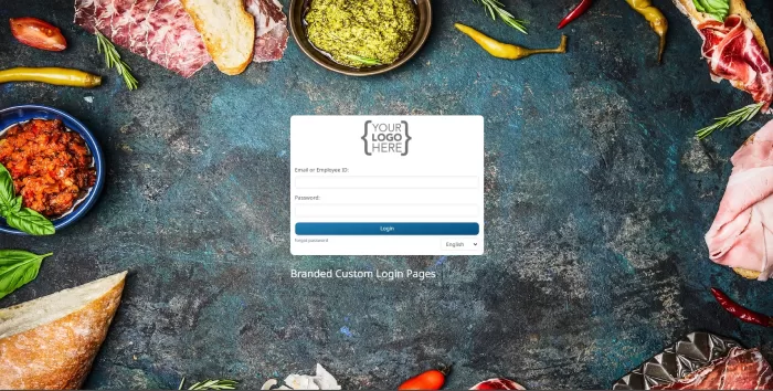 a branded login page