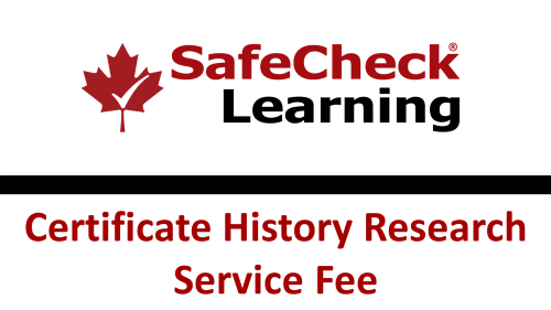 Certificate Research Fee