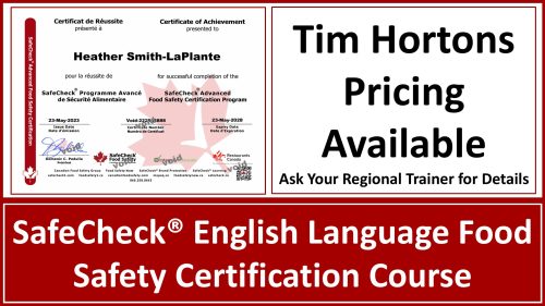 Tim Hortons English Language Food Handler Course