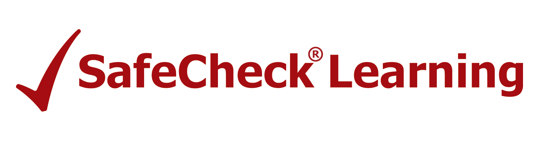 SafeCheck Learning Red Logo with Registered Mark