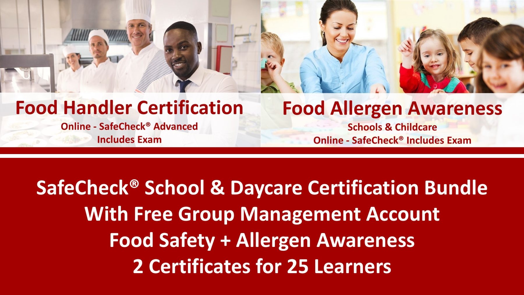 SafeCheck School Lunch Training Bundle – Food Safety + Allergen Awarness – Feeding Futures